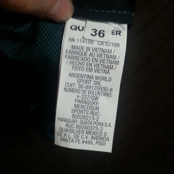 Quiksilver High Line Board Shorts Surf Swim Trunks Water Repellent- Anti-Rash - Picture 15 of 16